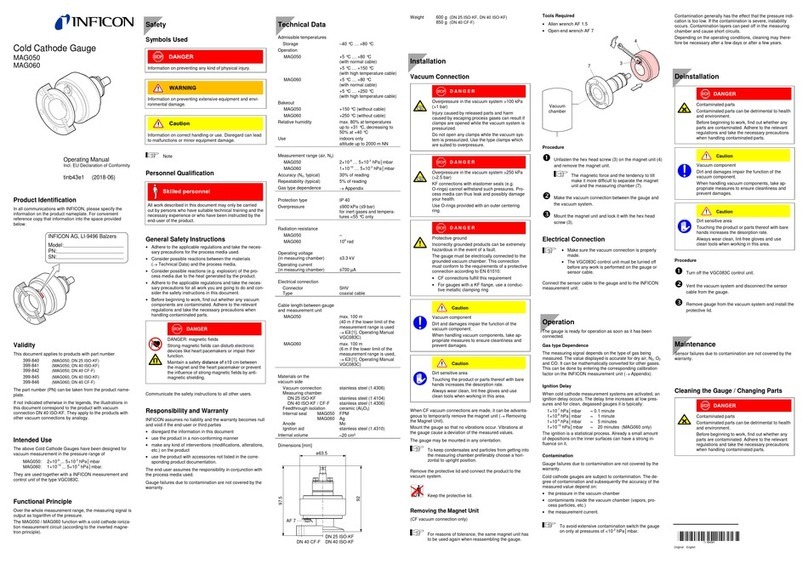 Inficon MAG050 User manual