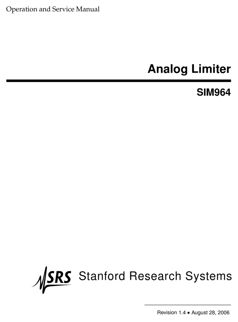 SRS Labs SIM964 Operation manual