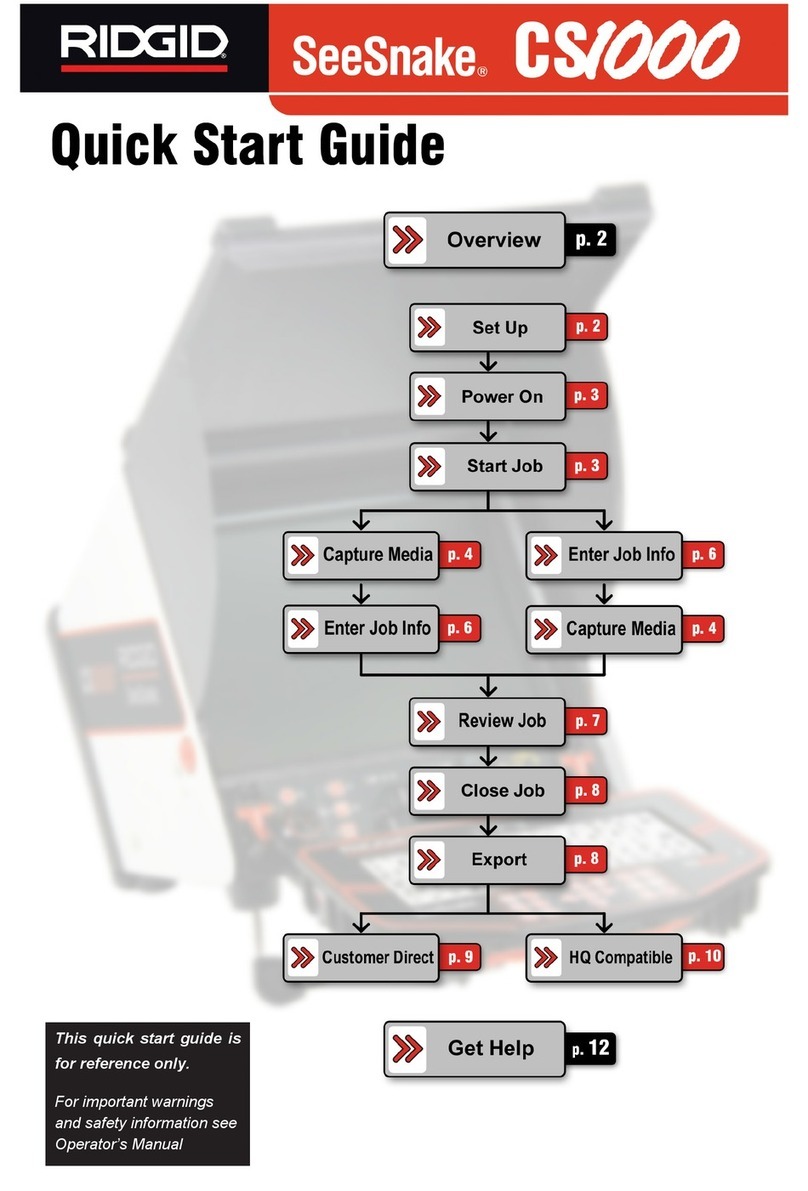 RIDGID SeeSnake CS1000 User manual