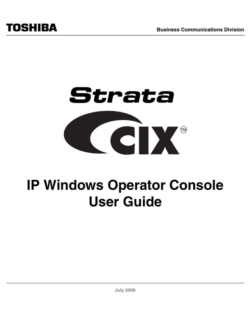 Toshiba STRATA CIX User manual