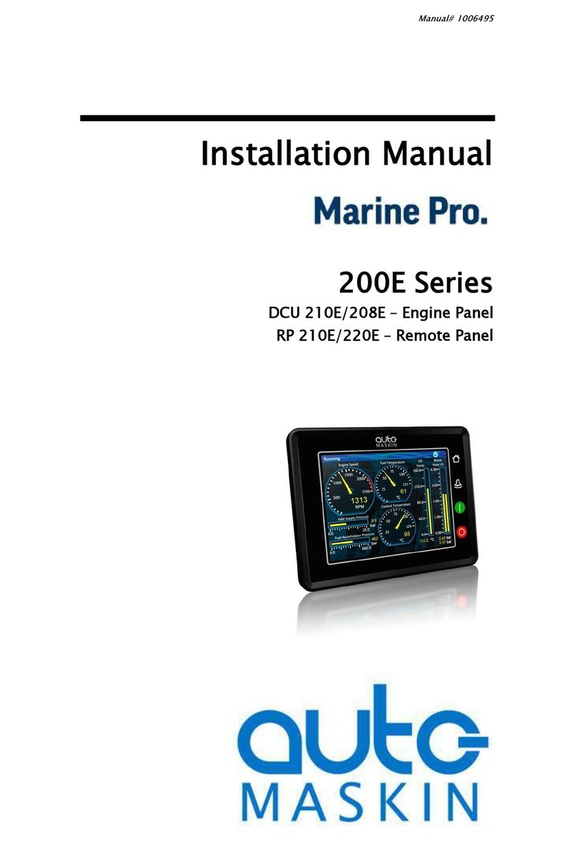 auto maskin Marine Pro DCU 210E installation manual