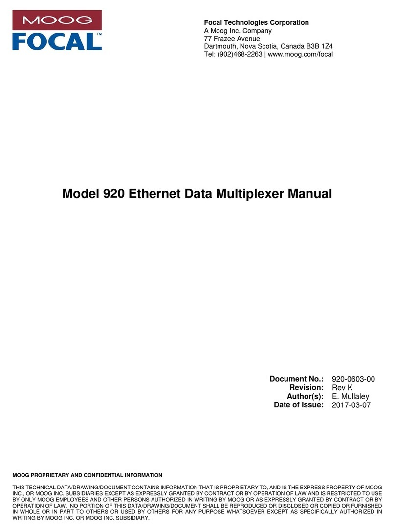 Focal Technologies Corporation Moog 920 manual