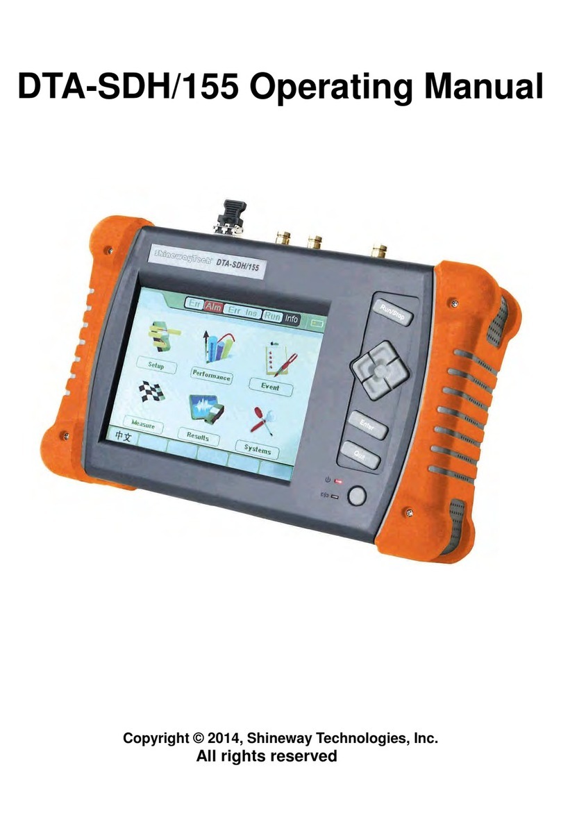 Shineway Tech DTA-SDH/155 operating manual