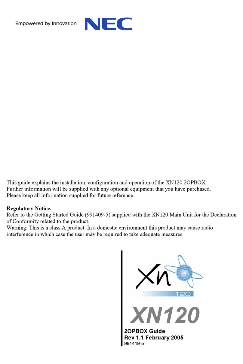 NEC XN120 2OPBOX Guide