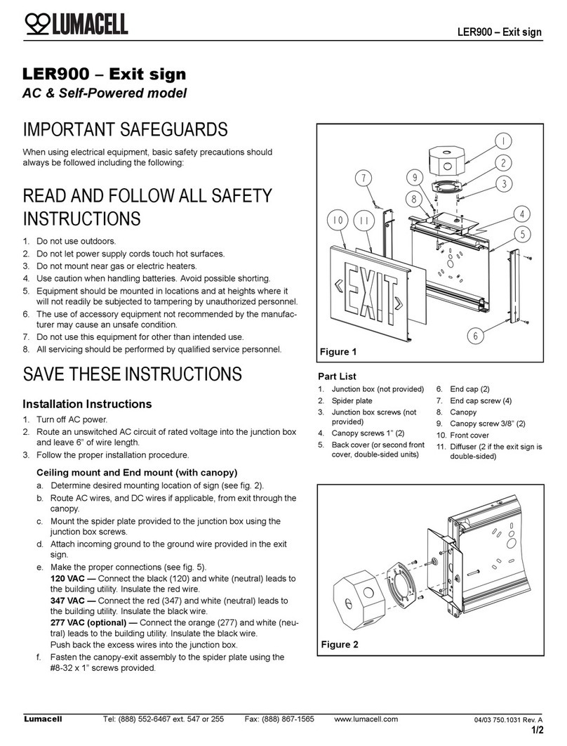 Lumacell LER900 installation instructions