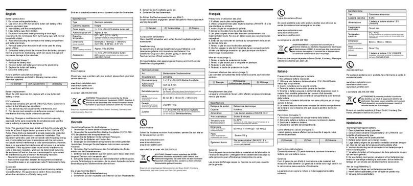 Braun BNE001 User instructions