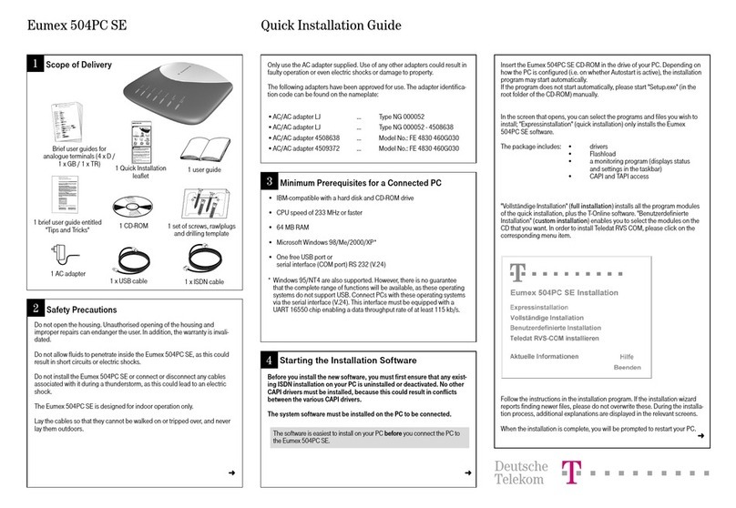 Eumex 504PC SE Quick installation guide