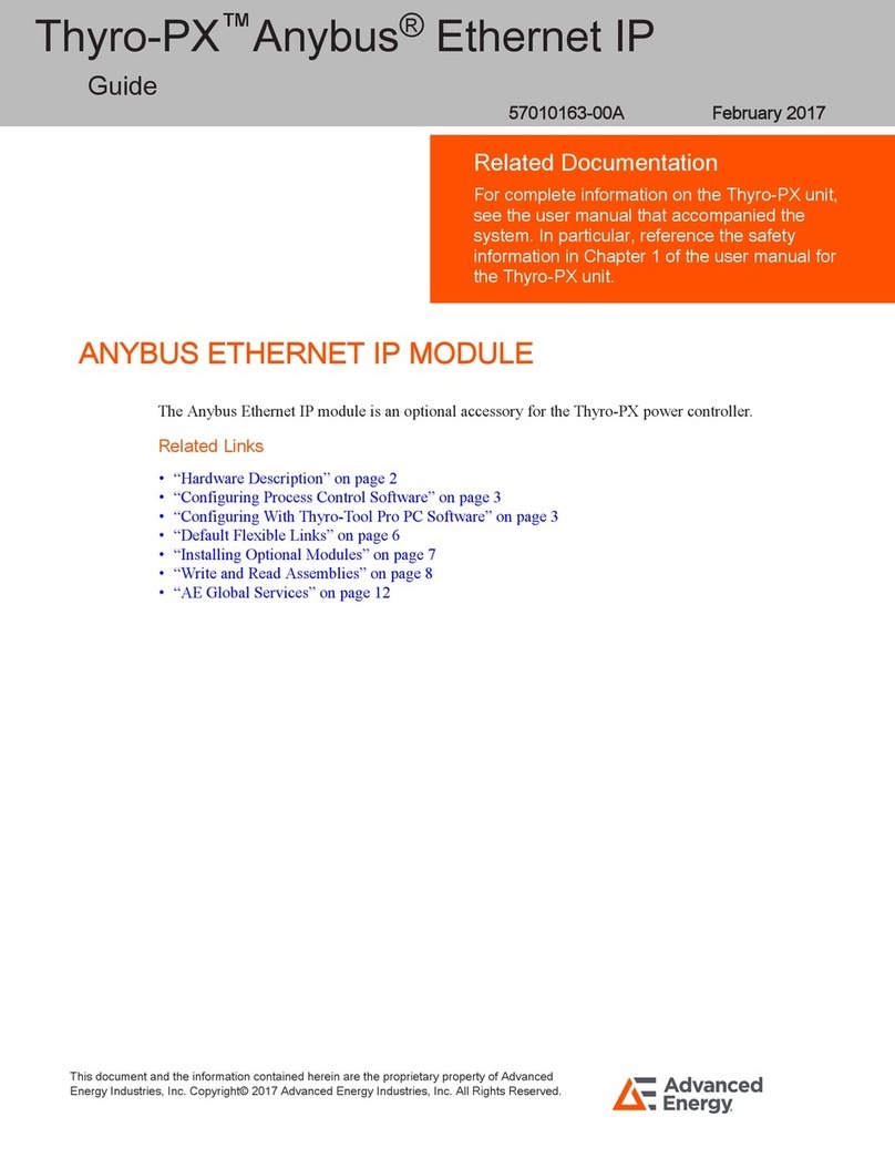 Advanced Energy Thyro-PX Anybus User manual