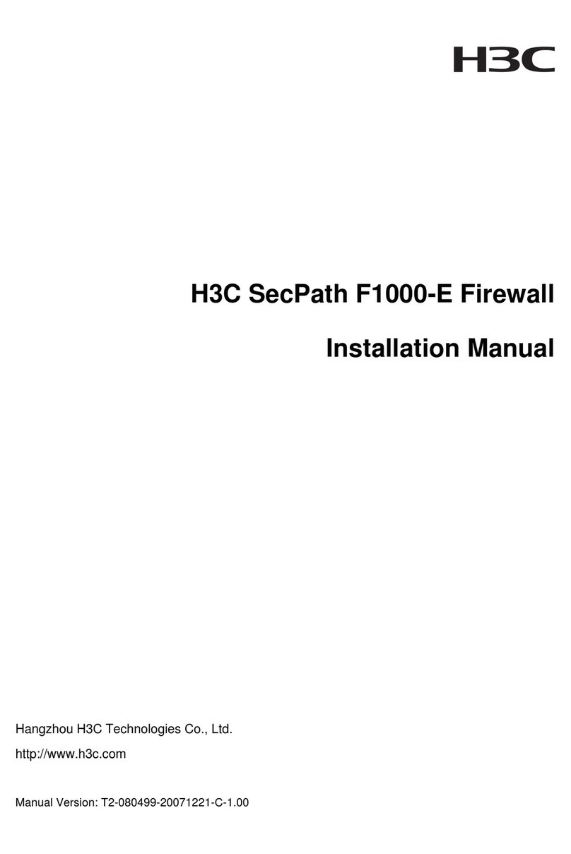 H3C SecPath F1000-E installation manual