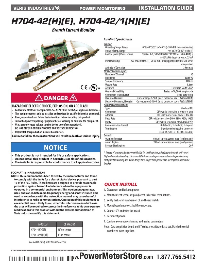 Veris H704-42 User manual Veris H704-42 User manual