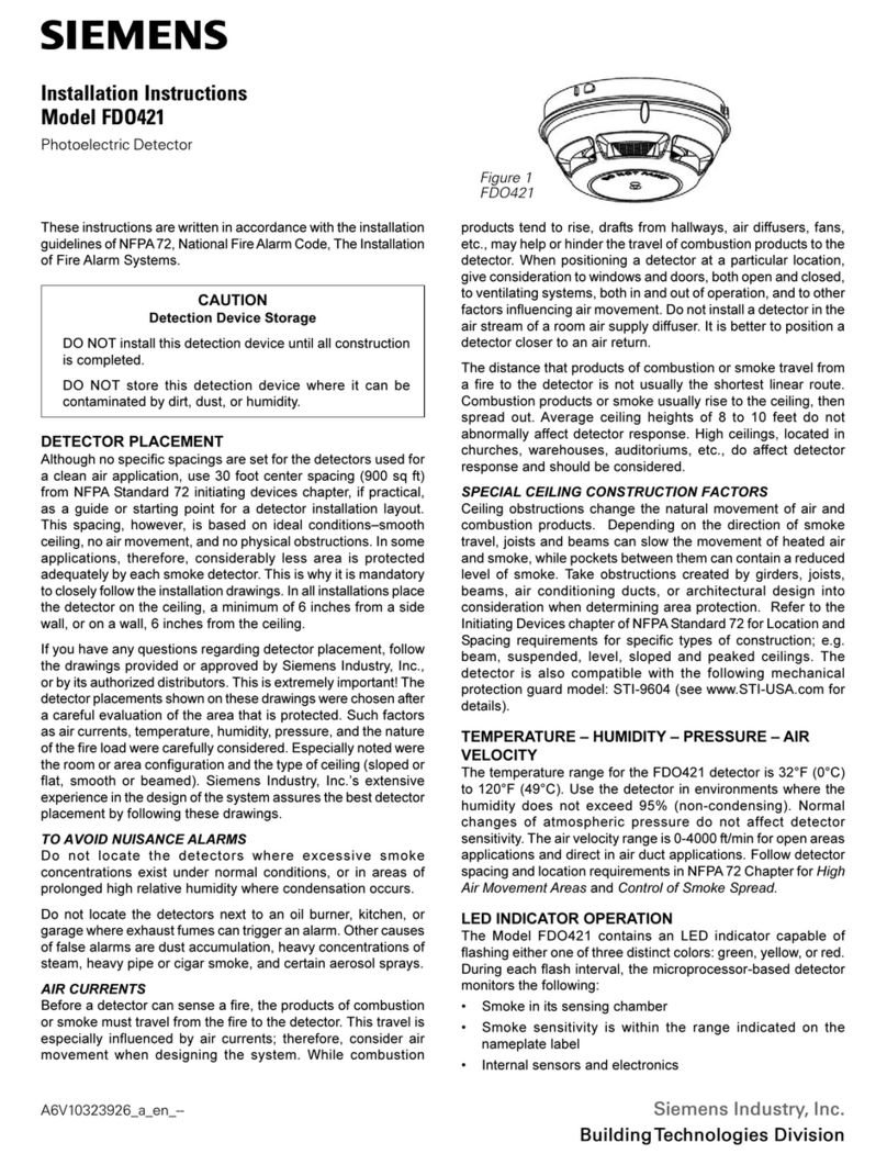 Siemens FDO421 installation instructions