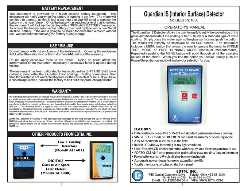 EDTM RD1850 User manual