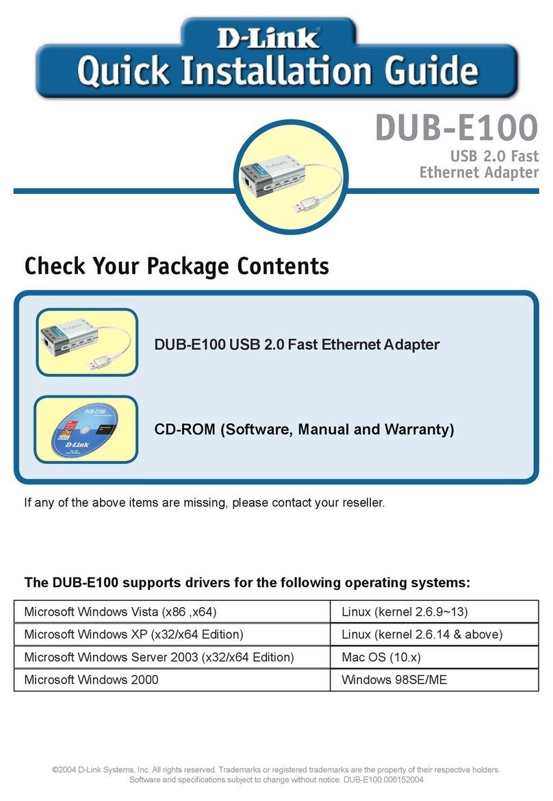 D-Link DUB-E100 User manual D-Link DUB-E100 User manual