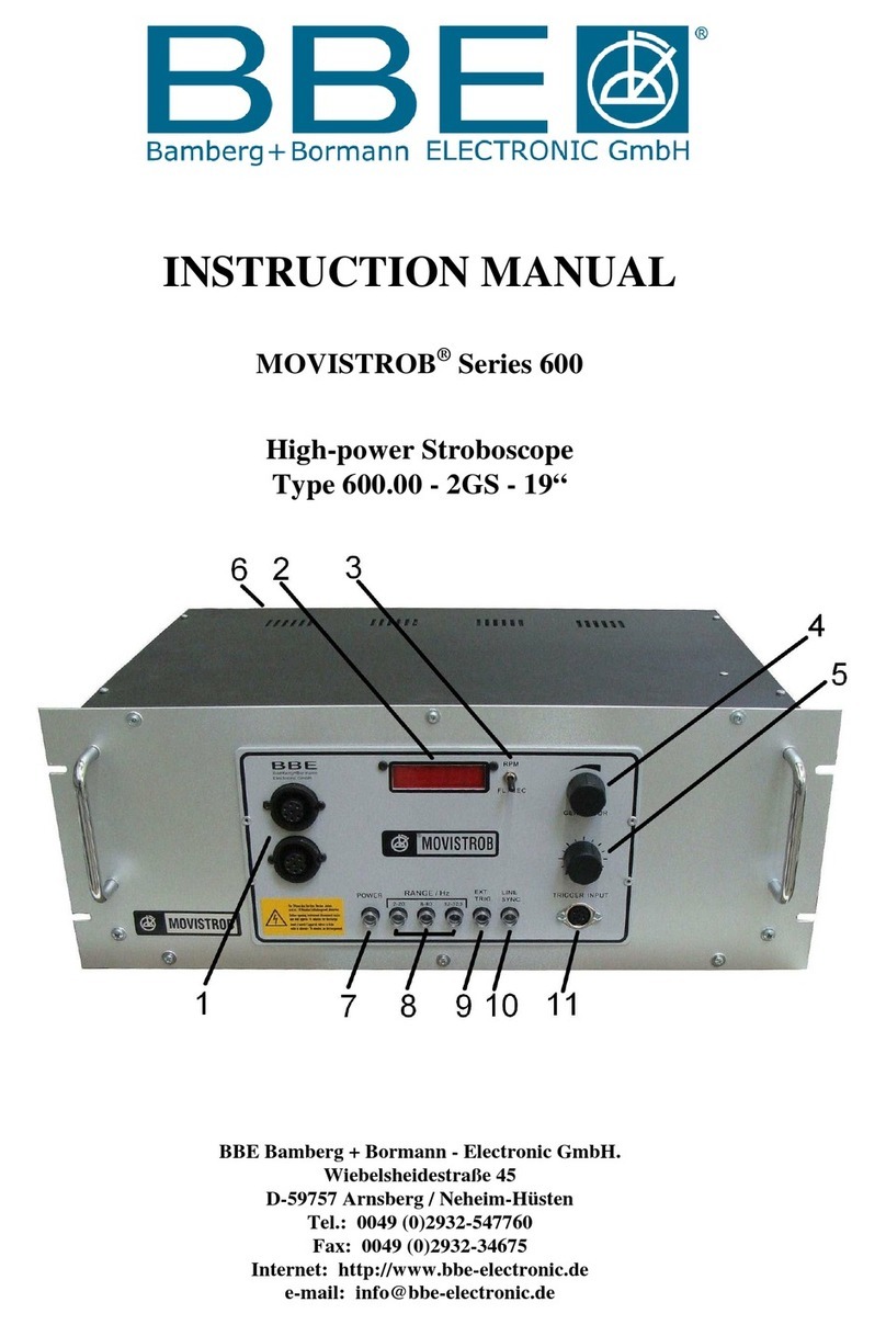BBE MOVISTROB 600-2GS User manual
