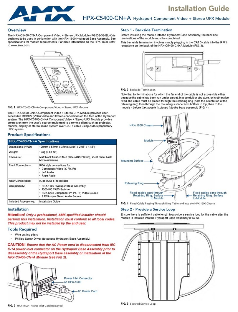 AMX HPX-C5400-CN+A installation guide