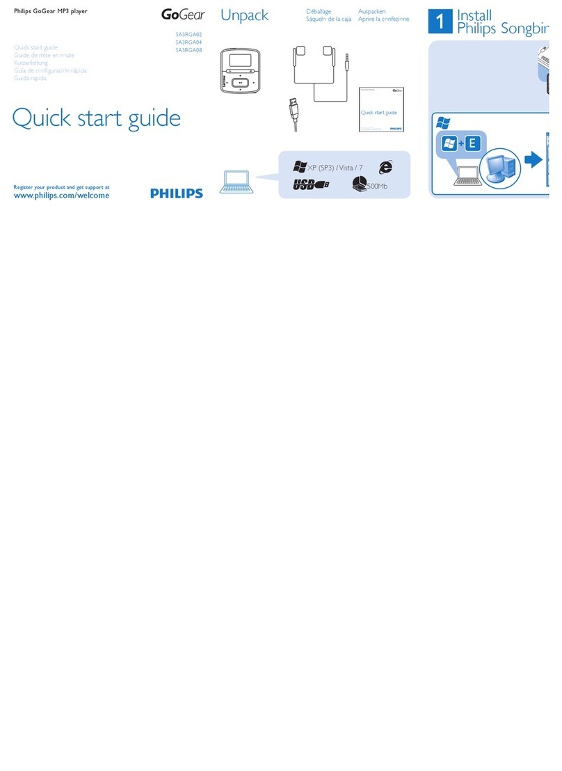 Philips GoGear SA3RGA02 User manual