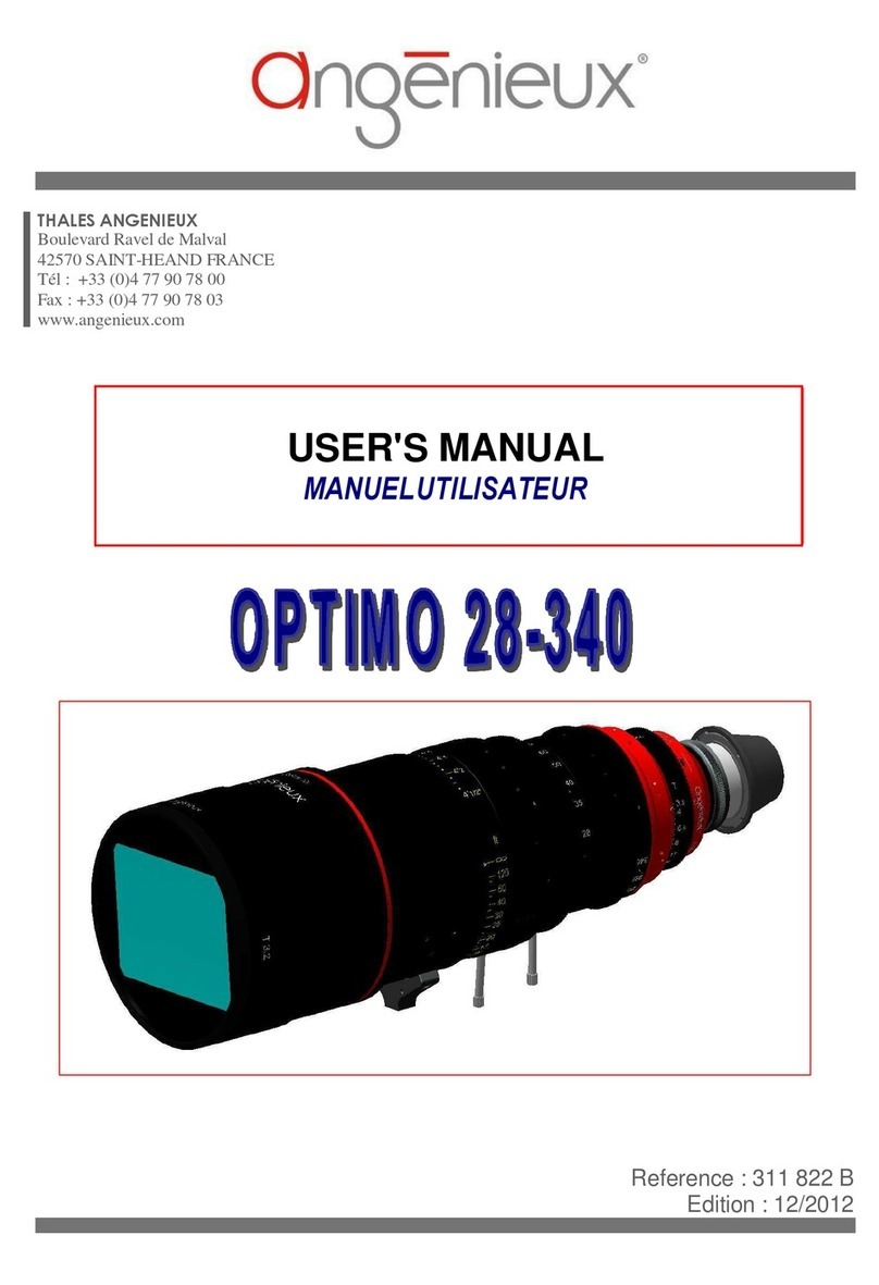 Angenieux OPTIMO 28-340 User manual Angenieux OPTIMO 28-340 User manual
