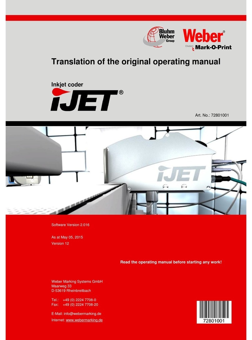 Weber Markoprint iJET operating manual