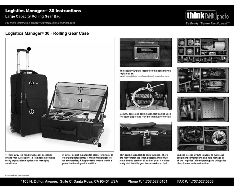 Think Tank Photo Logistics Manager 30 instructions Think Tank Photo Logistics Manager 30 instructions
