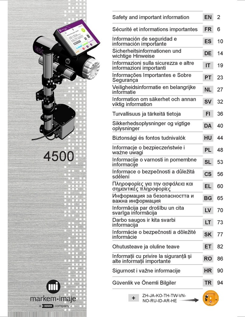 Markem Imaje 4500 User manual