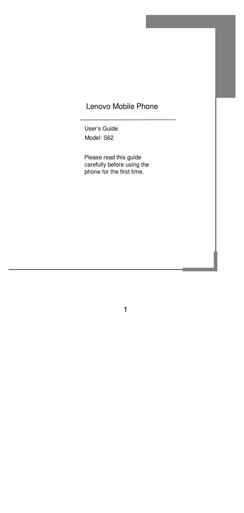 Lenovo S62 User manual Lenovo S62 User manual