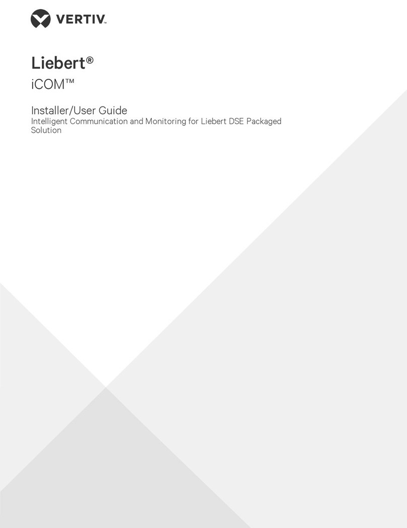 Vertiv Liebert iCOM Installer/user guide Vertiv Liebert iCOM Installer/user guide