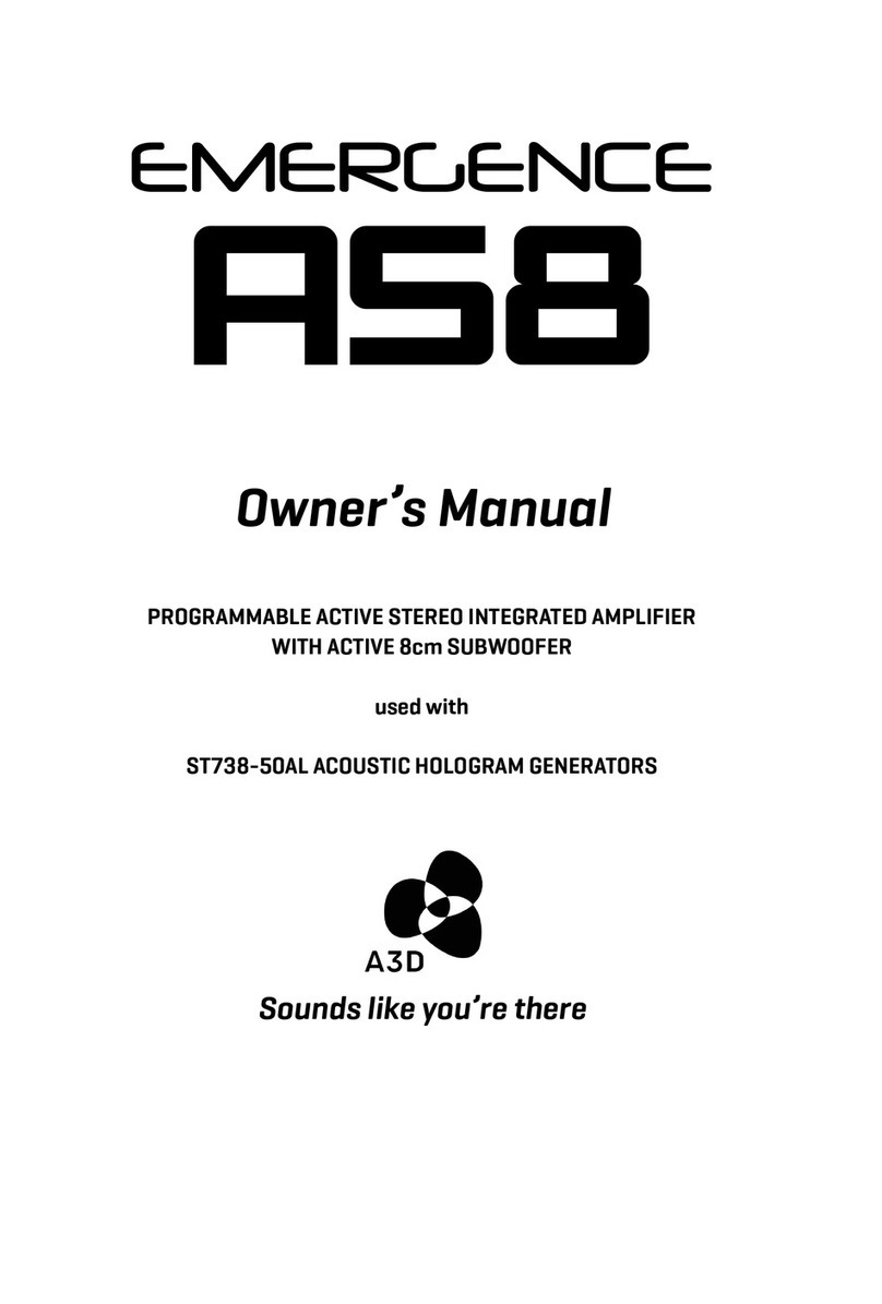 A3D EMERGENCE AS8 owner's manual
