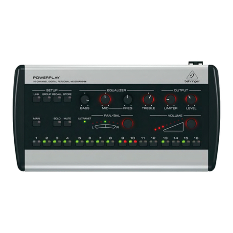 Behringer POWERPLAY P16-M Setup guide
