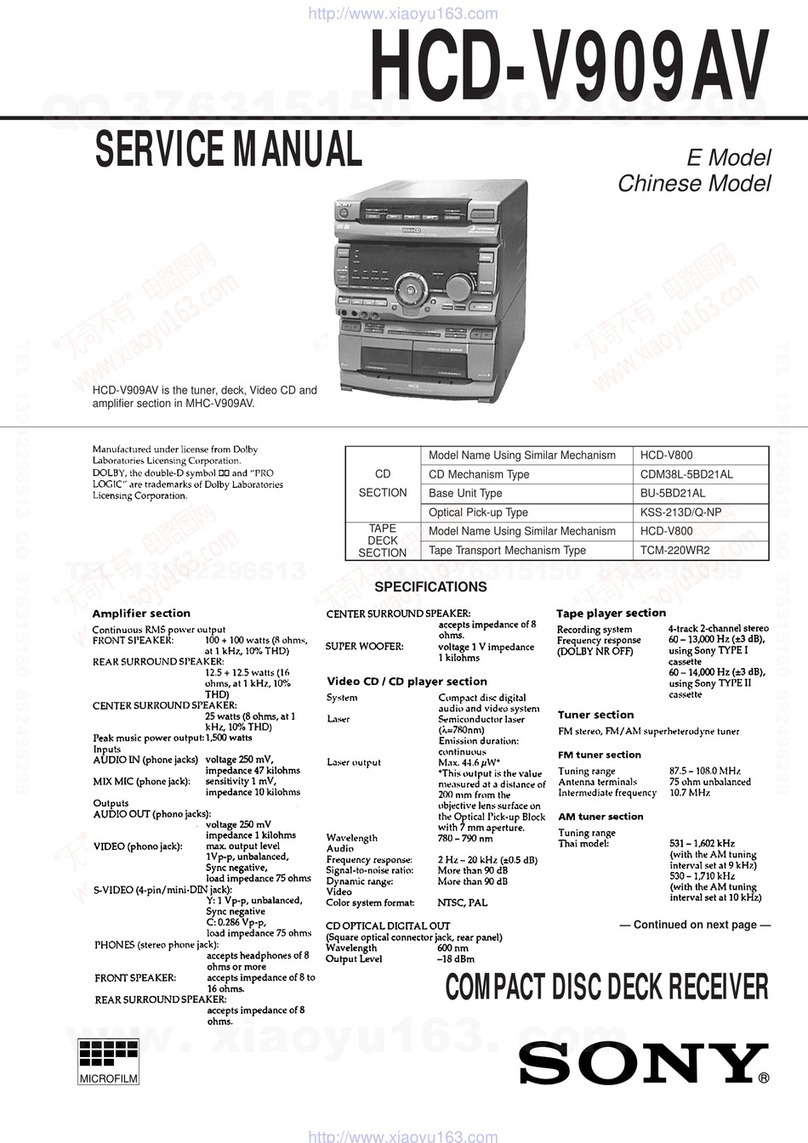 Sony HCD-V909AV Service manual