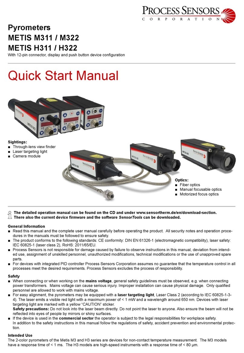 Process Sensors METIS M311 Quick start manual