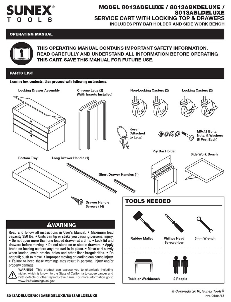 Sunex Tools 8013ABKDELUXE operating manual