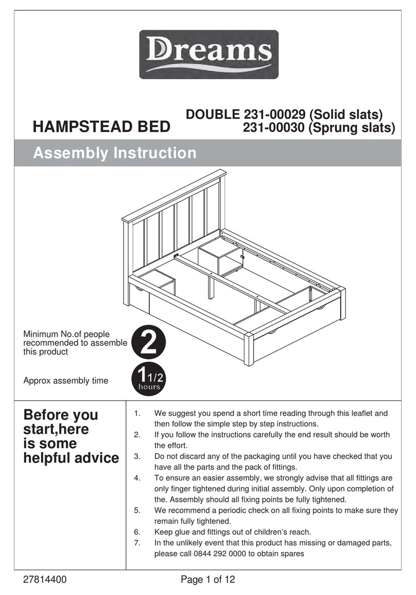 DREAMS HAMPSTEAD BED User manual DREAMS HAMPSTEAD BED User manual