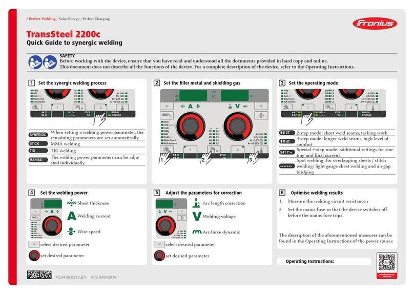 FRO­NIUS TransSteel 2200c quick guide