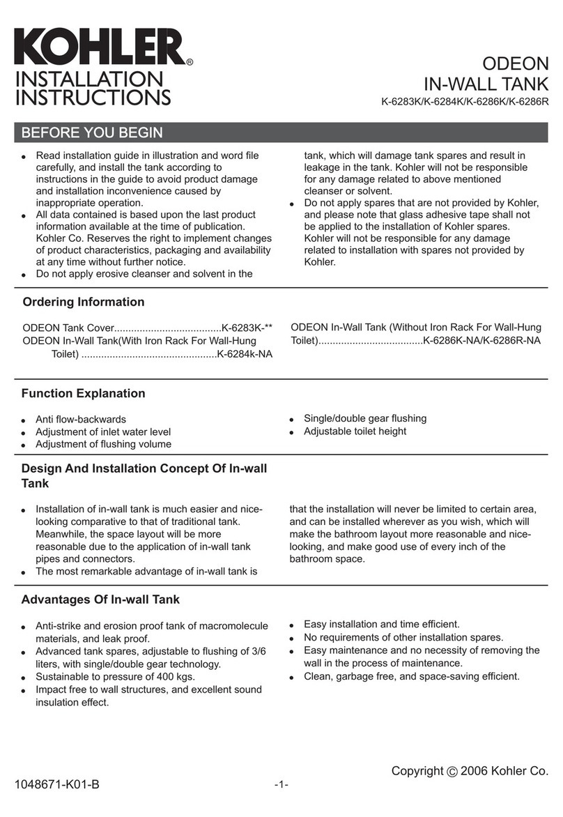 Kohler K-6283K User manual