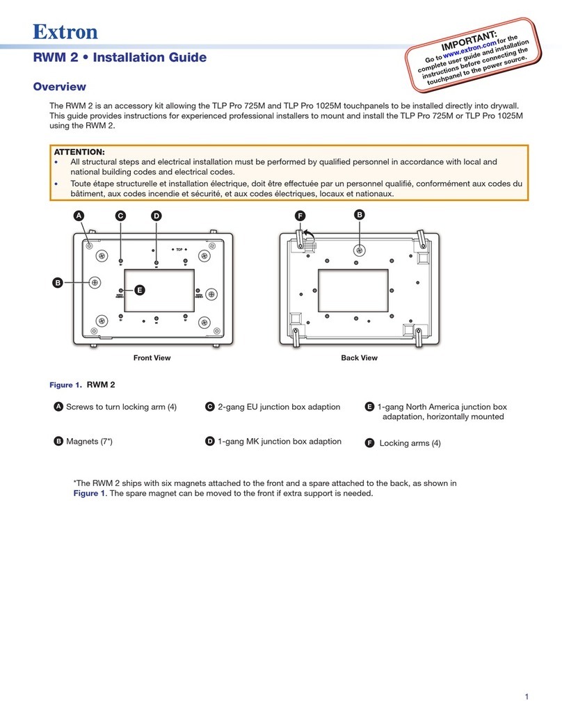 Extron electronics RWM 2 User manual