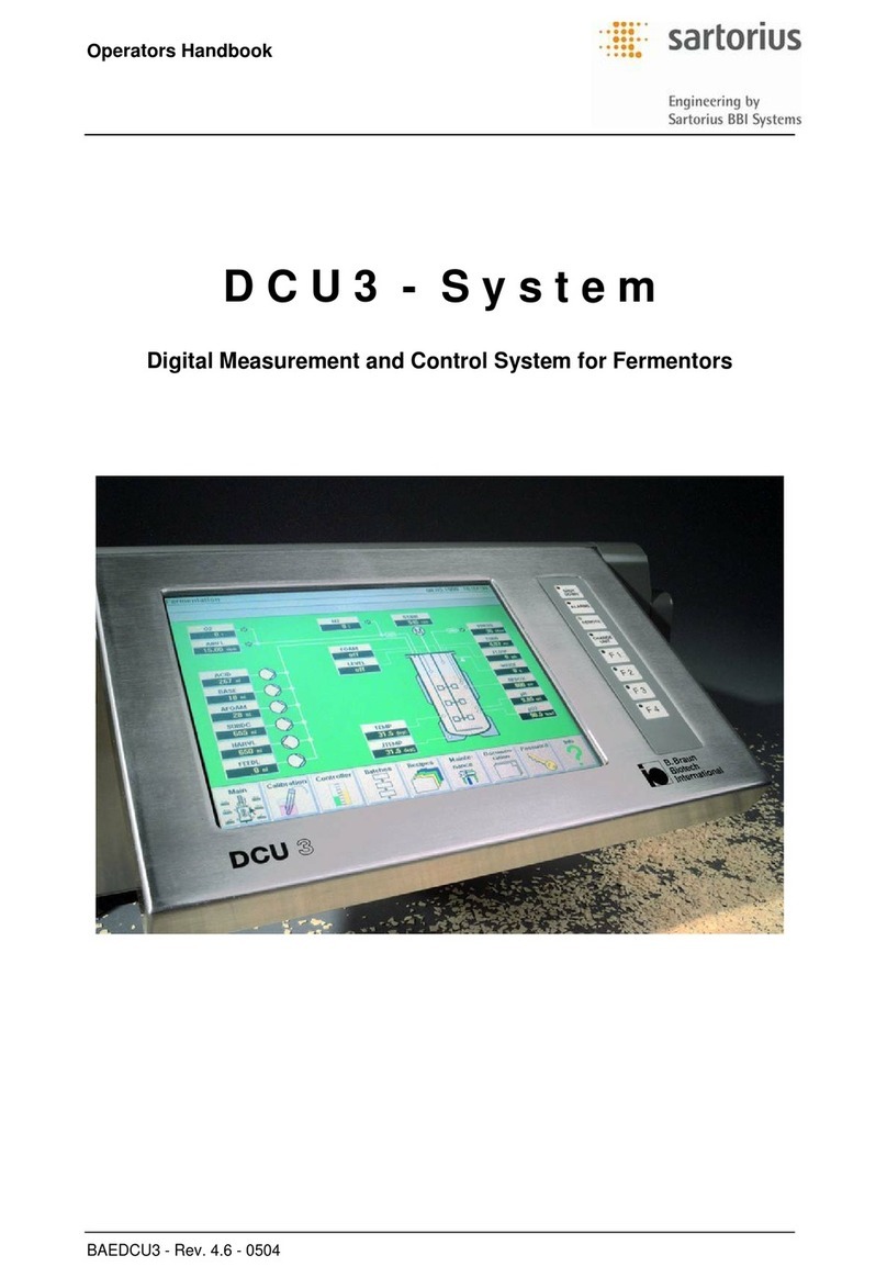 Sartorius DCU 3 Operator's handbook