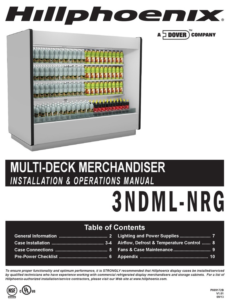 Hillphoenix 3NDML-NRG Installation & operation manual