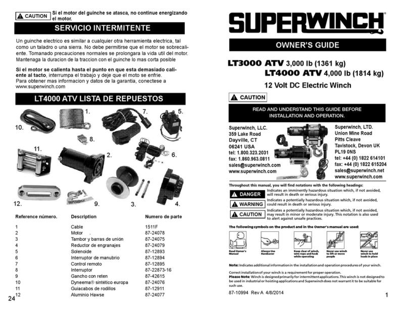 Superwinch LT3000 owner's guide