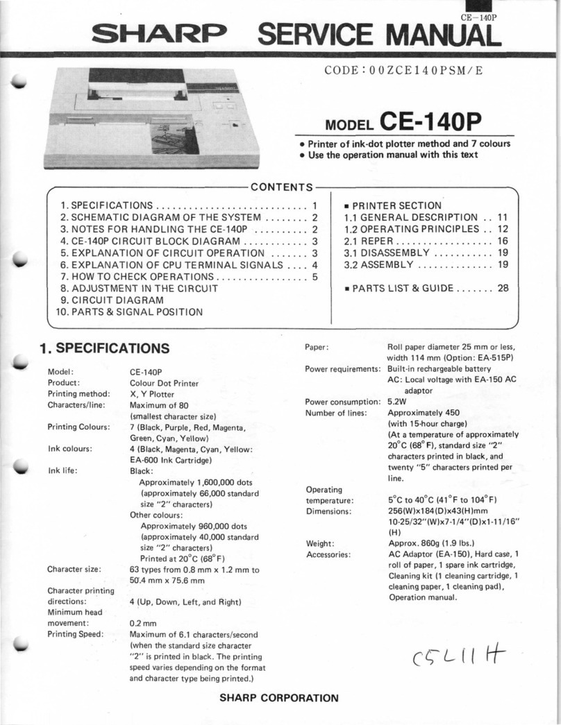 Sharp CE-140P User manual Sharp CE-140P User manual