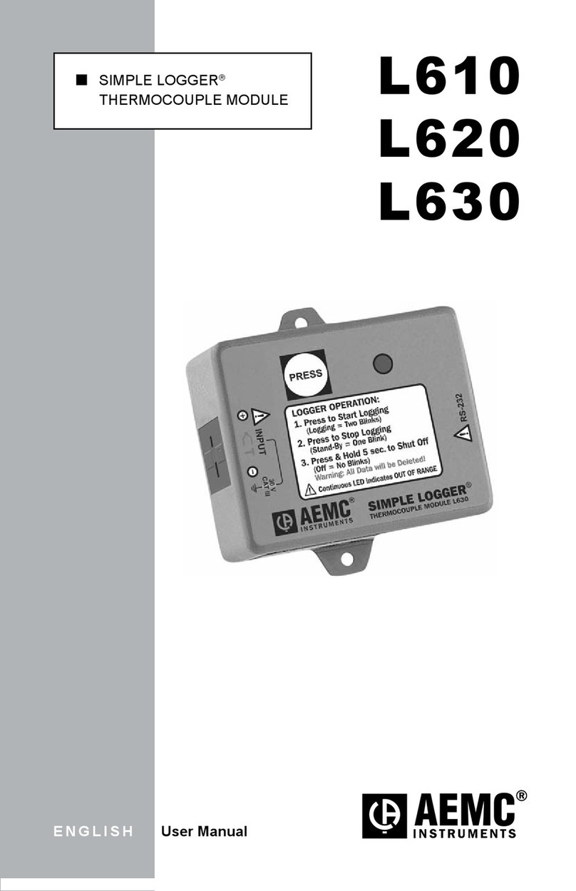 AEMC Simple Logger L620 User manual