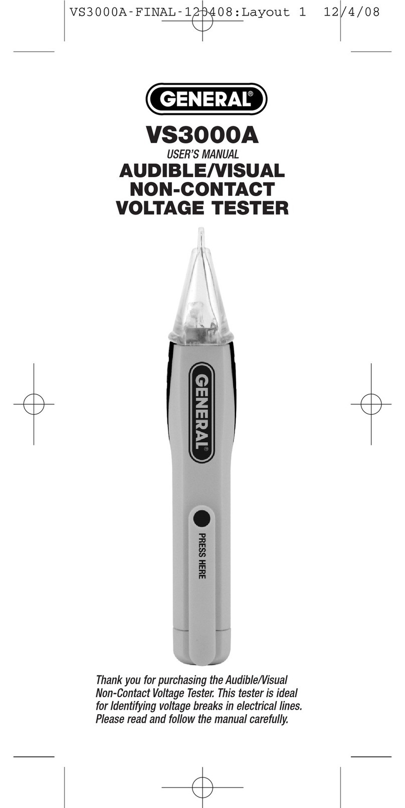 General VS3000A user manual