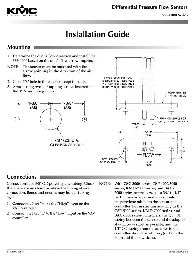 KMC Controls SSS-1000 Series User manual