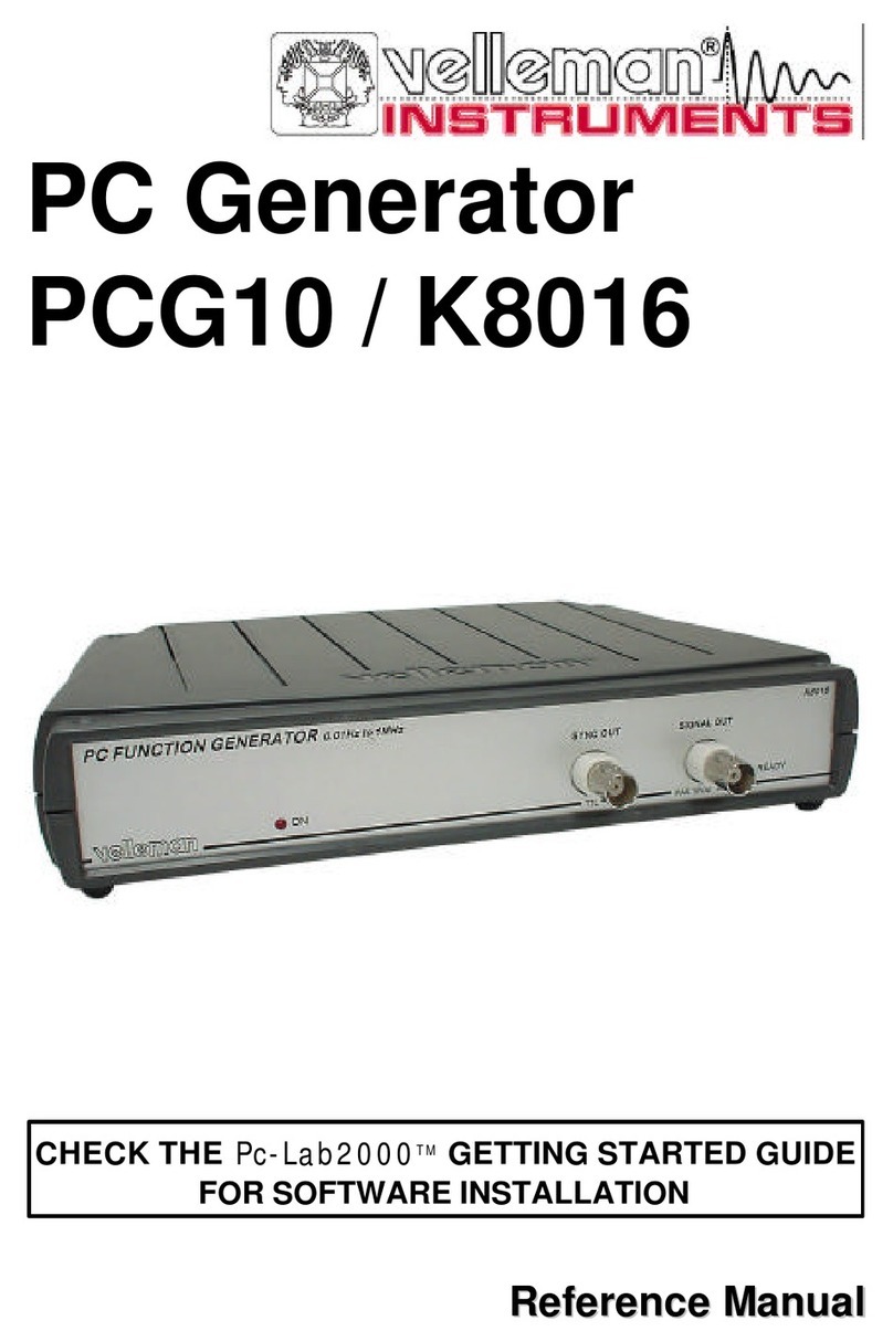 Velleman Instruments PCG10 User manual