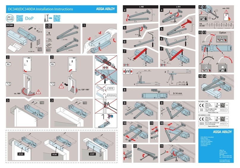 Assa Abloy DC340 installation instructions