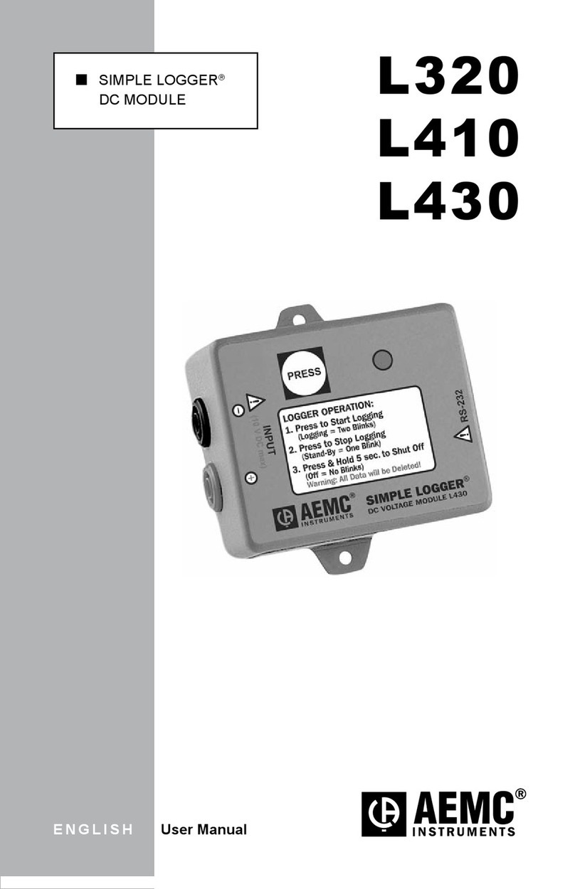 AEMC Simple Logger L320 user manual