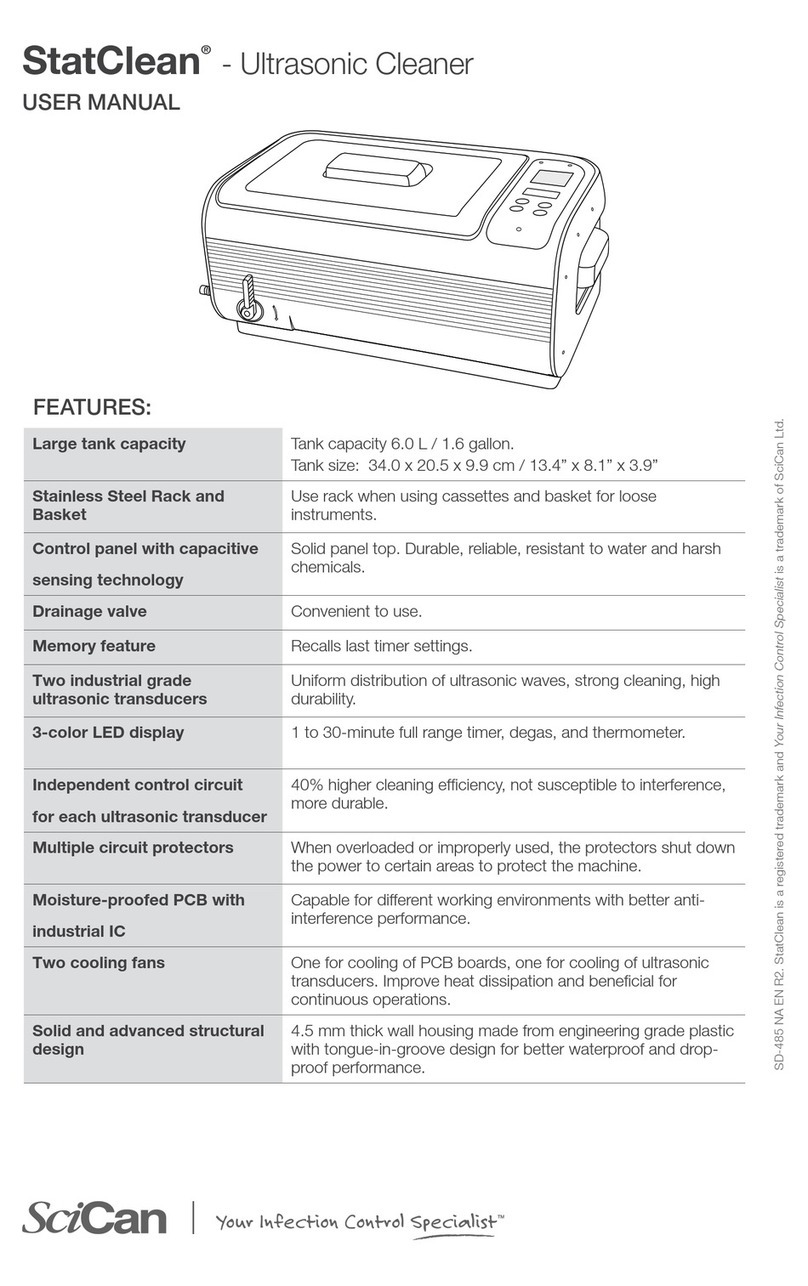 SciCan StatClean SC-P4862 user manual