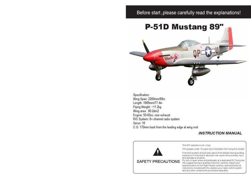 Top RC Model P-51D Mustang 89 inch instruction manual Top RC Model P-51D Mustang 89 inch instruction manual