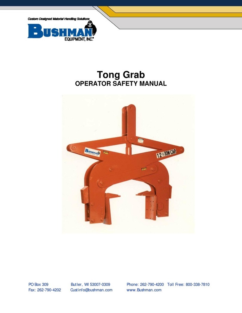 Bushman Tong Grab Operators safety manual Bushman Tong Grab Operators safety manual