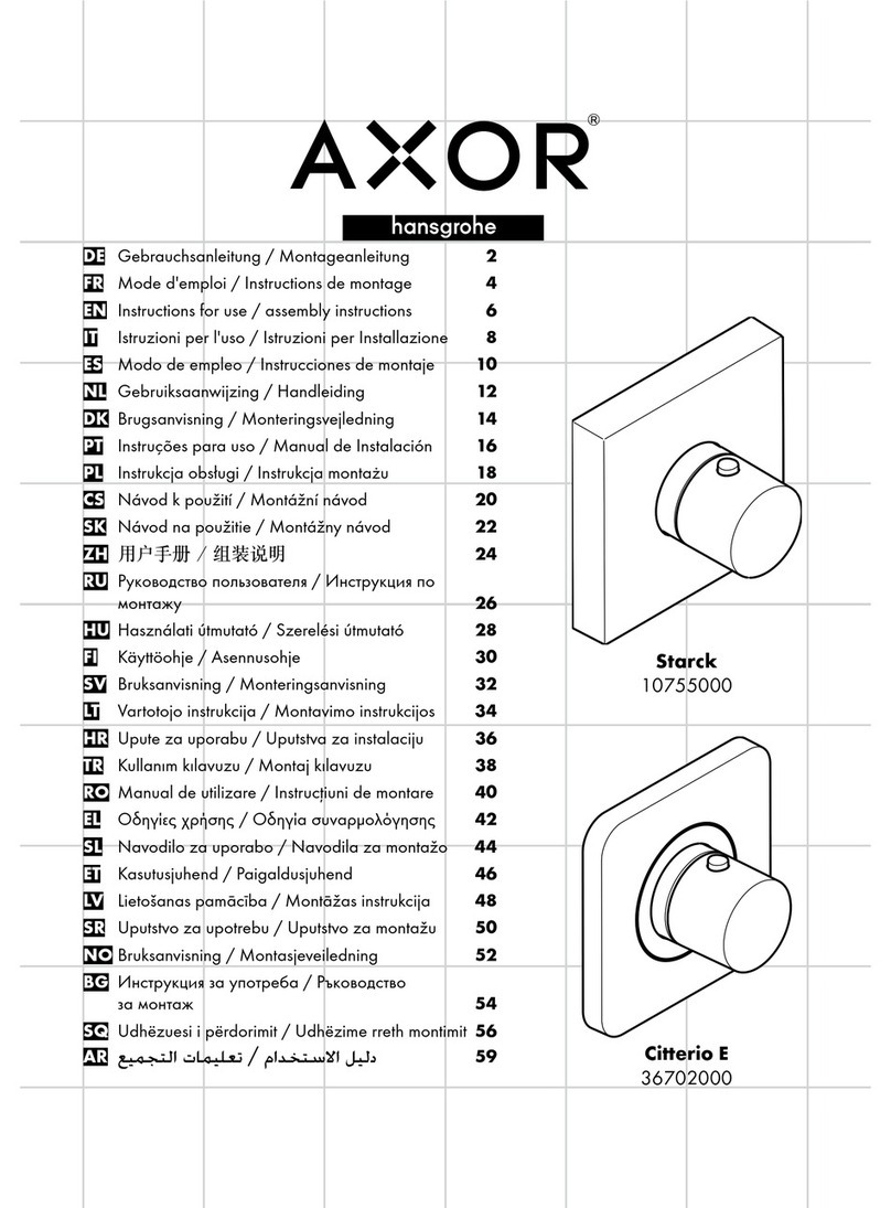 Hans Grohe AXOR Citterio E Instructions for use/assembly instructions Hans Grohe AXOR Citterio E Instructions for use/assembly instructions