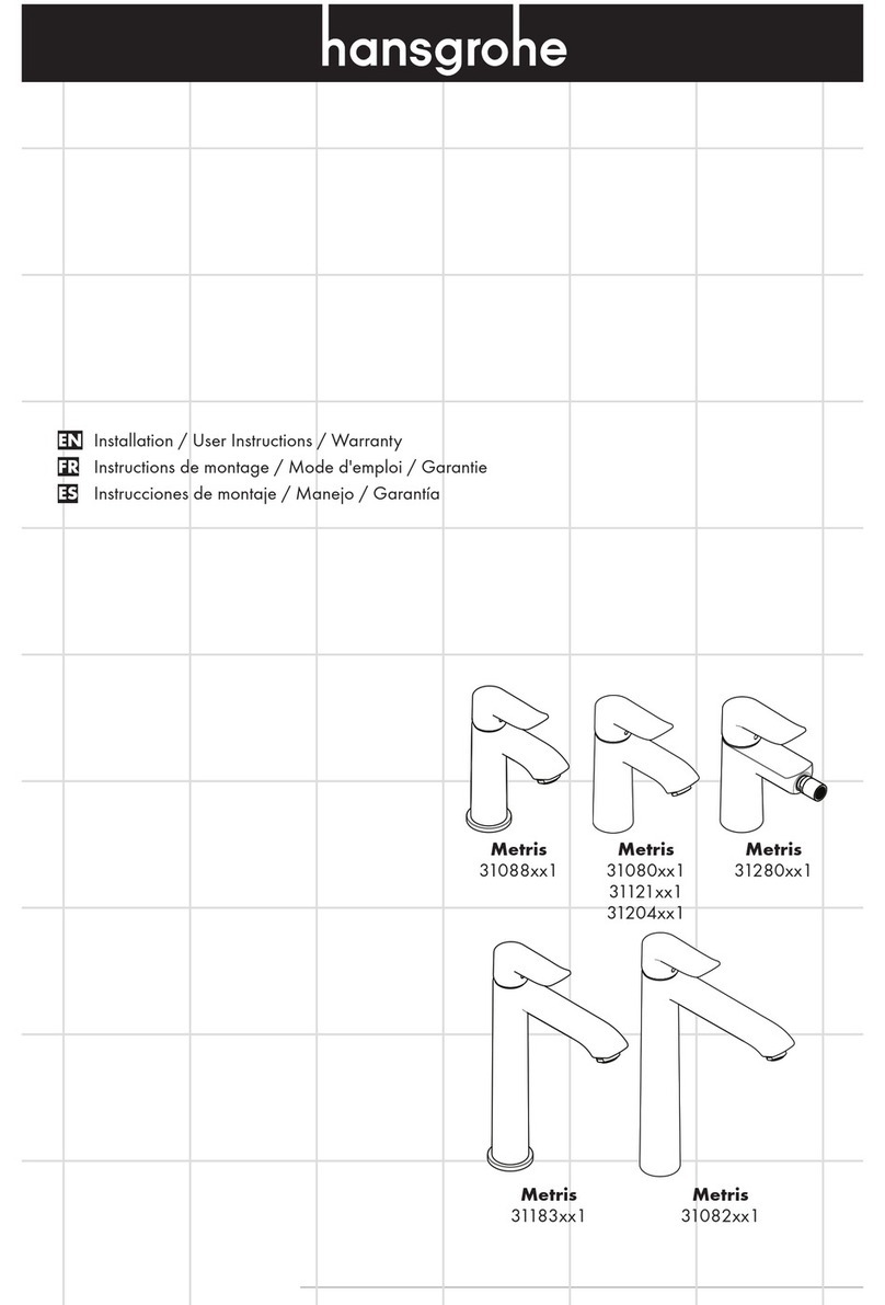 Hans Grohe Metris 31088xx1 Series Installation & user manual